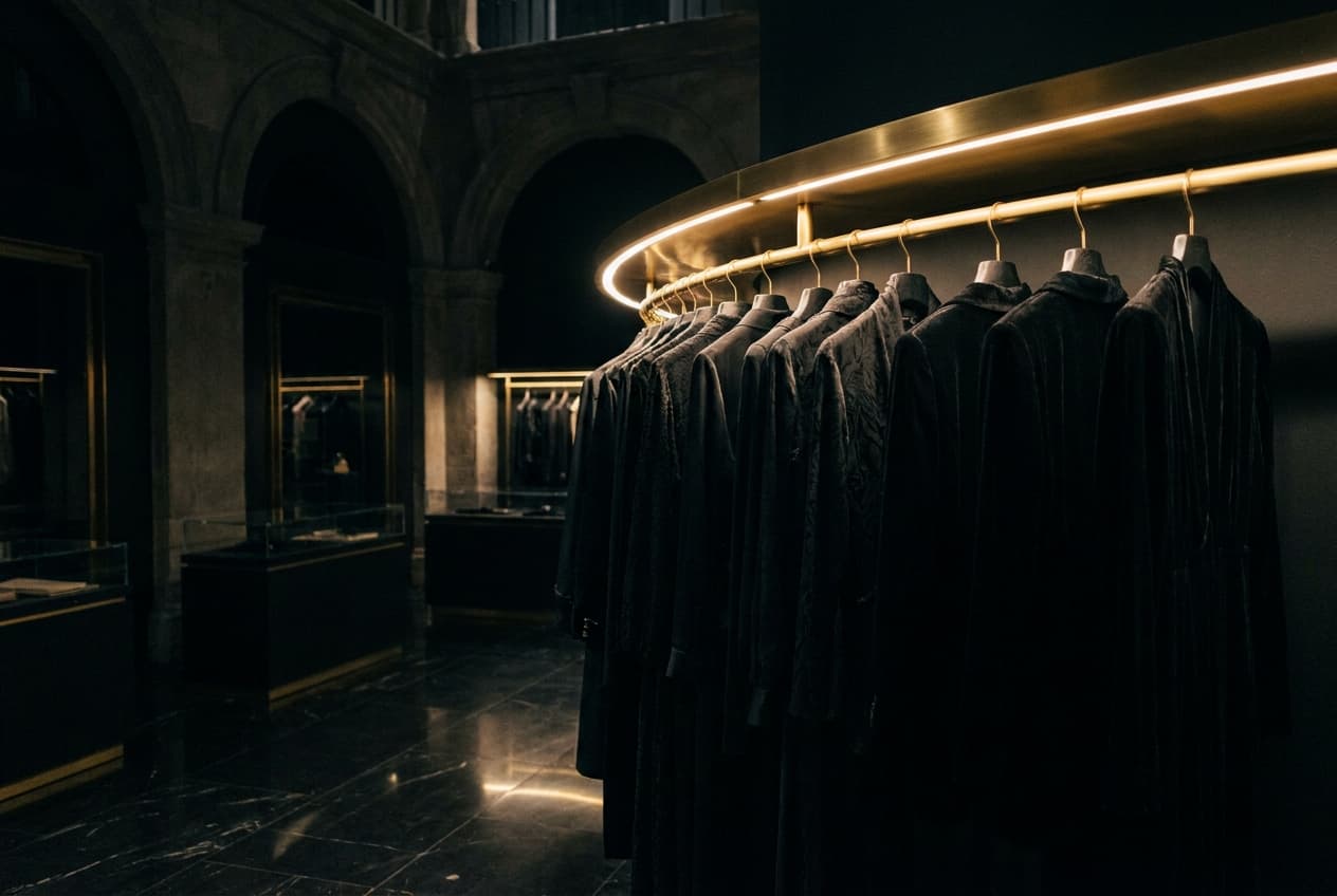 Kuratierte Garderobe im Goldlicht bei LA GIOIA